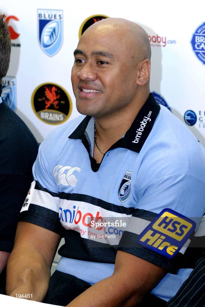 14 November 2005; Former New Zealand All Black winger Jonah Lomu who has signed up to play for Cardiff Blues. Arms Park, Cardiff, Wales. Picture credit: Tim Parfitt / SPORTSFILE