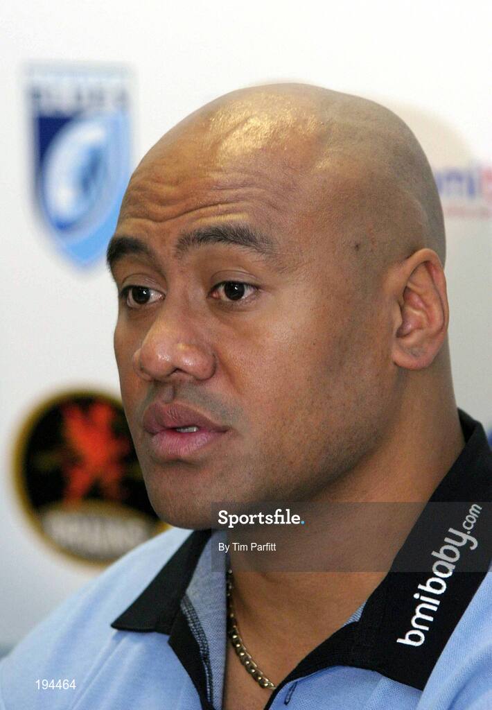14 November 2005; Former New Zealand All Black winger Jonah Lomu who has signed up to play for Cardiff Blues. Arms Park, Cardiff, Wales. Picture credit: Tim Parfitt / SPORTSFILE