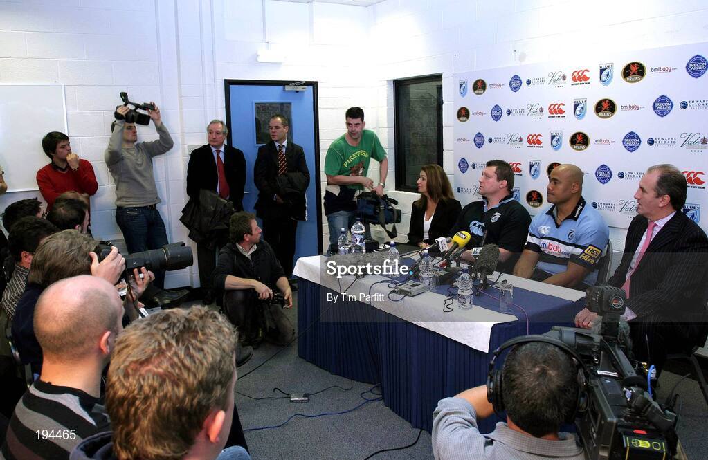 14 November 2005; Former New Zealand All Black winger Jonah Lomu who has signed up to play for Cardiff Blues. Arms Park, Cardiff, Wales. Picture credit: Tim Parfitt / SPORTSFILE
