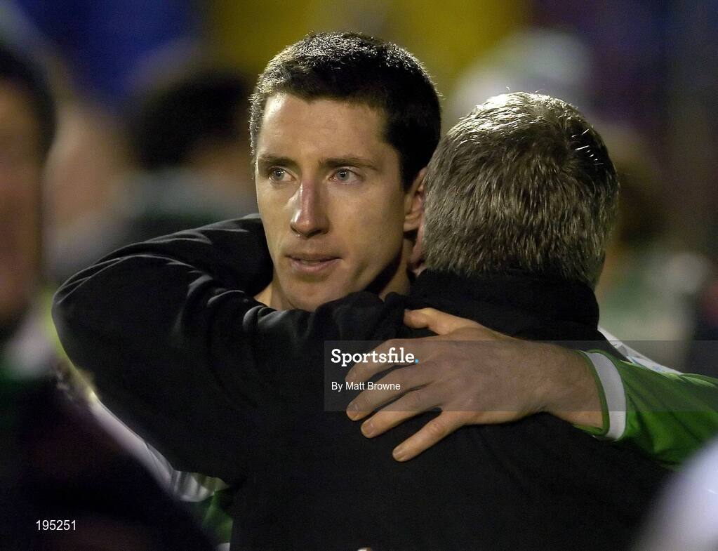25 November 2005; Kieran Foley, Shamrock Rovers, at the end of the game. eircom league Promotion / Relegation Play-off, 2nd Leg, Dublin City v Shamrock Rovers, Tolka Park, Dublin. Picture credit: Matt Browne / SPORTSFILE