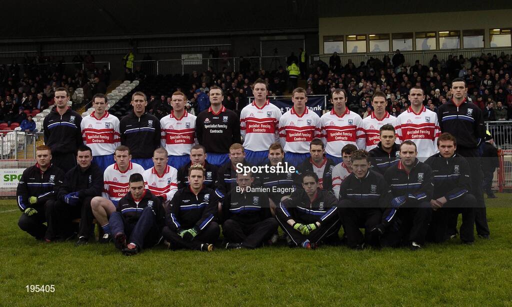 27 November 2005; Bellaghy squad. Ulster Club Senior Football Championship Final, Bellaghy v St. Galls, Healy Park, Omagh, Co. Tyrone. Picture credit: Damien Eagers / SPORTSFILE
