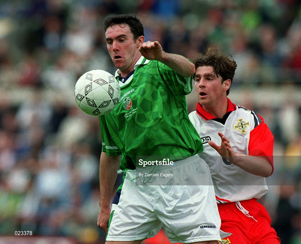 29 May 1999; Alan McLoughlin of Republic of Ireland during the International Friendly match between Republic of Ireland and Northern Ireland at Lansdowne Road in Dublin. Photo by Damien Eagers/Sportsfile