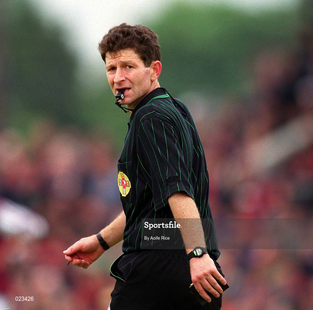 30 May 1999; Referee Brian White during the Bank of Ireland Leinster Senior Football Championship 2nd Preliminary Round match between Westmeath and Longford at Cusack Park in Mullingar, Westmeath. Photo by Aoife Rice/Sportsfile