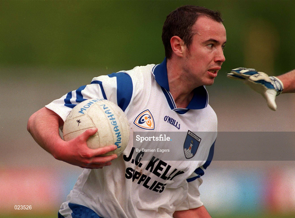 30 May 1999; Declan Smyth of Monaghan during the Bank of Ireland Ulster Senior Football Championship Preliminary Round match between Monaghan and Fermanagh at St Tiernach's Park in Clones, Monaghan. Photo by Damien Eagers/Sportsfile