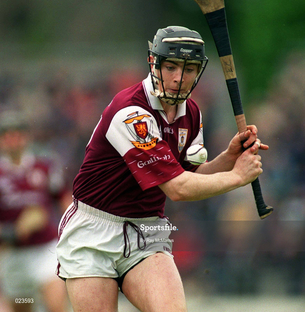 16 May 1999; Eugene Cloonan of Galway during the Church & General National Hurling League Division 1 Final match between Galway and Tipperary at Cusack Park in Ennis, Clare. Photo by Ray McManus/Sportsfile