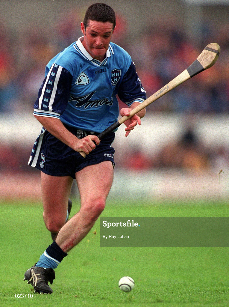 30 May 1999; John Finnegan of Dublin during the Guinness Leinster Senior Hurling Championship Quarter-Final match between Dublin and Wexford at Nowlan Park in Kilkenny. Photo by Ray Lohan/Sportsfile