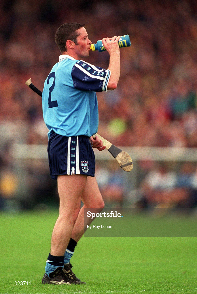 30 May 1999; John Finnegan of Dublin during the Guinness Leinster Senior Hurling Championship Quarter-Final match between Dublin and Wexford at Nowlan Park in Kilkenny. Photo by Ray Lohan/Sportsfile