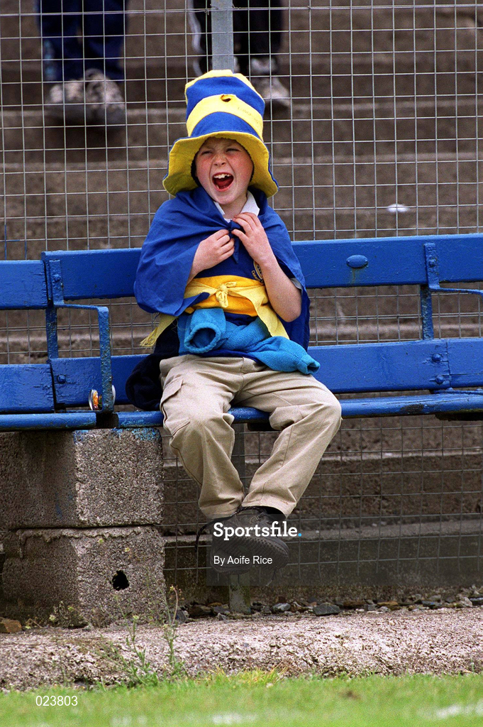 16 May 1999; Longford fan Patrick Corcoran from Clonguish at the Bank of Ireland Leinster Senior Football Championship Preliminary Round Replay match between Longford and Wexford at Pearse Park in Longford. Photo by Aoife Rice/Sportsfile