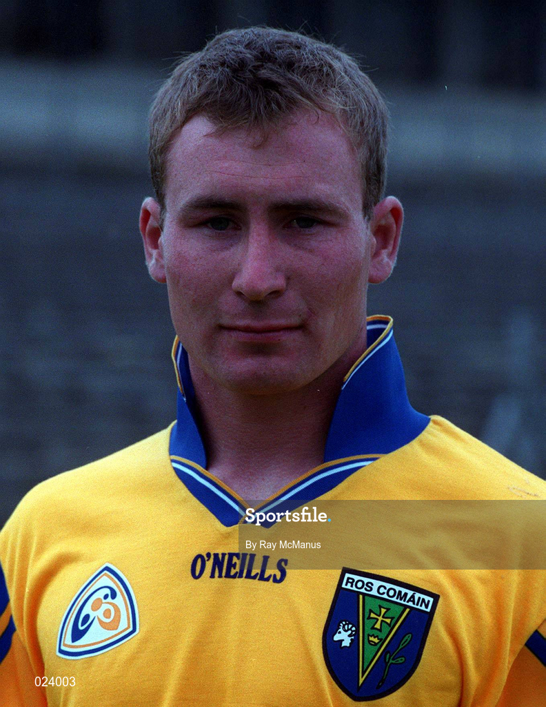 27 May 1999; Rossa O'Callaghan during a Roscommon Football squad portraits session at Dr Hyde Park in Roscommon. Photo by Ray McManus/Sportsfile