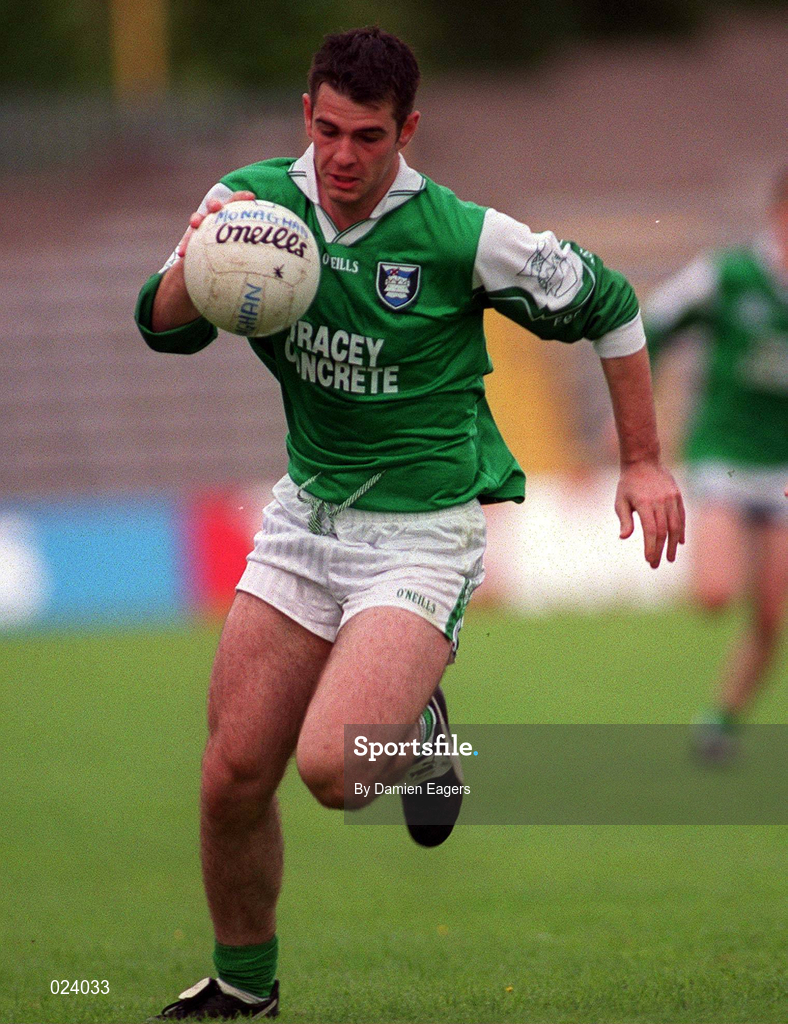 30 May 1999; Seán Quinn of Fermanagh during the Bank of Ireland Ulster Senior Football Championship Preliminary Round match between Monaghan and Fermanagh at St Tiernach's Park in Clones, Monaghan. Photo by Damien Eagers/Sportsfile