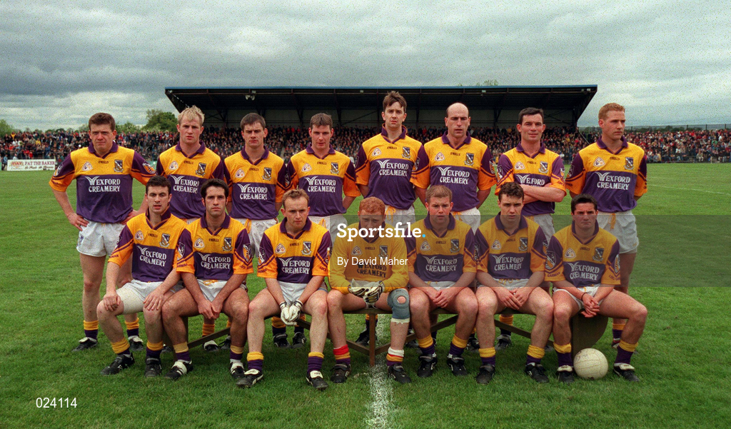16 May 1999; The Wexford team before the Bank of Ireland Leinster Senior Football Championship Preliminary Round Replay match between Longford and Wexford at Pearse Park in Longford. Photo by David Maher/Sportsfile