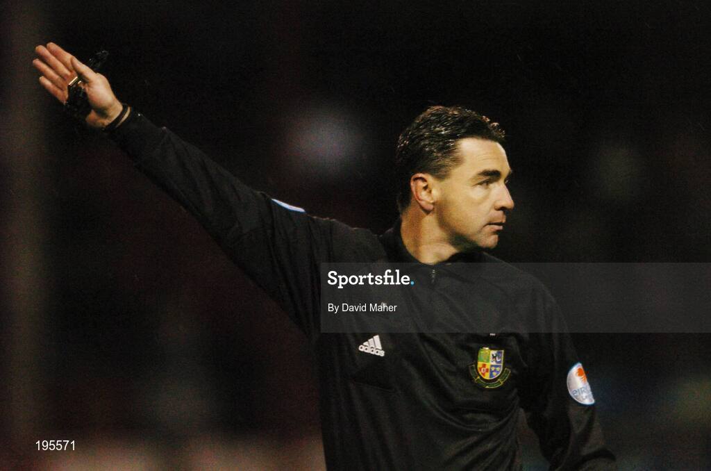 25 November 2005; Damien Hancock, referee. eircom league Promotion / Relegation Play-off, 2nd Leg, Dublin City v Shamrock Rovers, Tolka Park, Dublin. Picture credit: David Maher / SPORTSFILE