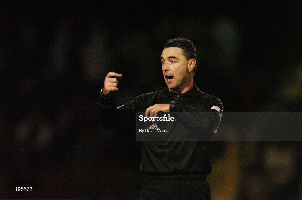 25 November 2005; Damien Hancock, referee. eircom league Promotion / Relegation Play-off, 2nd Leg, Dublin City v Shamrock Rovers, Tolka Park, Dublin. Picture credit: David Maher / SPORTSFILE
