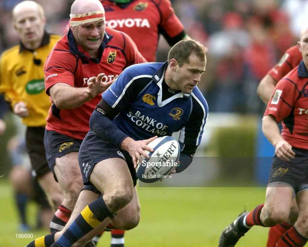 31 December 2005; Felipe Contepomi, Leinster, goes over for a try against Munster. Celtic League 2005-2006, Group A, Leinster v Munster, RDS, Dublin. Picture credit: Matt Browne / SPORTSFILE