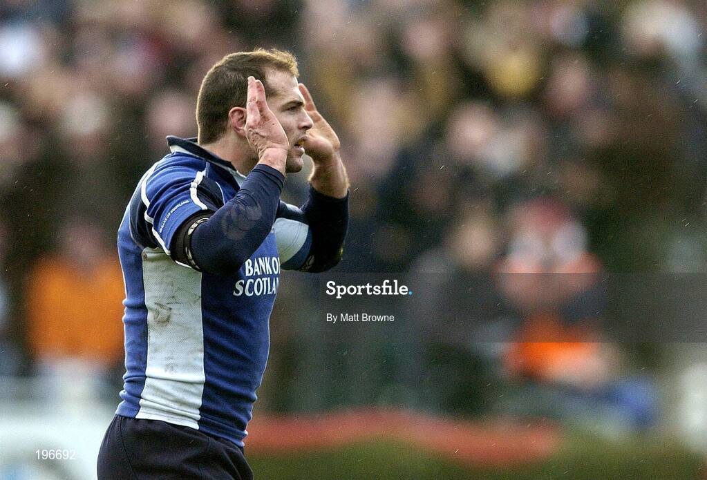 31 December 2005; Felipe Contepomi, Leinster, celebrates his first try against Munster. Celtic League 2005-2006, Group A, Leinster v Munster, RDS, Dublin. Picture credit: Matt Browne / SPORTSFILE