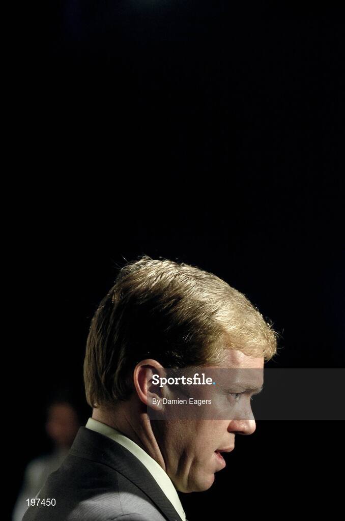 16 January 2006; Steve Staunton is interviewed after an FAI press conference to confirm his appointment as the new Manager of the Republic of Ireland Senior International Soccer Team. Mansion House, Dublin. Picture credit: Damien Eagers / SPORTSFILE