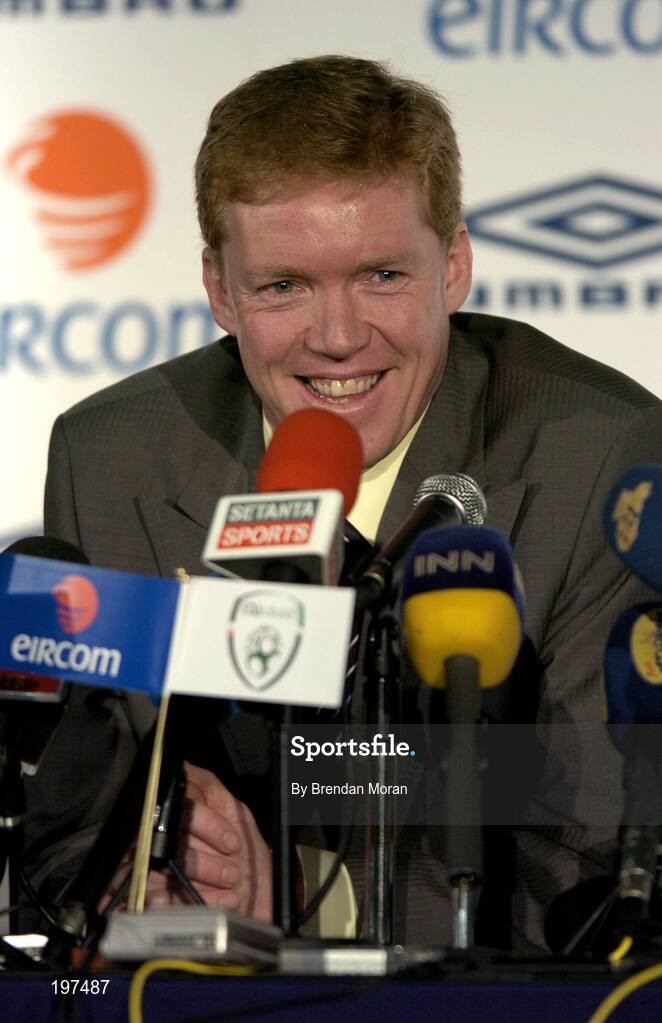 16 January 2006; Steve Staunton at an FAI press conference to confirm his appointment as the new Manager of the Republic of Ireland Senior International Soccer Team. Mansion House, Dublin. Picture credit: Brendan Moran / SPORTSFILE