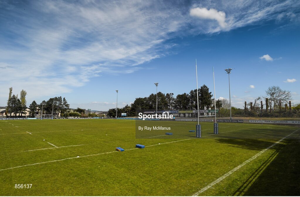 19 April 2014;  A general view of the Garryowen RFC pitch. Ulster Bank League Division 1A, Garryowen v Old Belvedere, Garryowen RFC, Dooradoyle, Co. Limerick. Picture credit: Ray McManus / SPORTSFILE