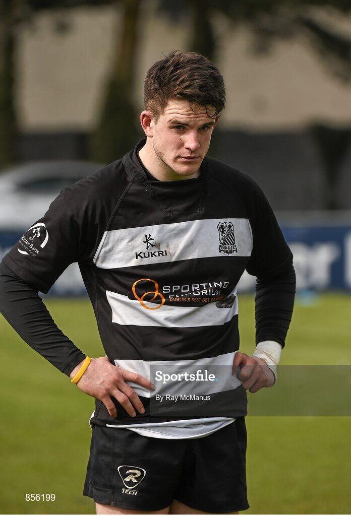 19 April 2014; Philip O'Dwyer, Old Belvedere, looks on dejectedly after the final whistle. Ulster Bank League Division 1A, Garryowen v Old Belvedere, Dooradoyle, Limerick. Picture credit: Ray McManus / SPORTSFILE