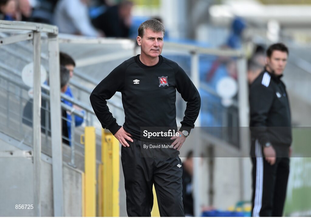 21 April 2014; Dundalk manager Stephen Kenny. Airtricity League Premier Division, Athlone Town v Dundalk, Athlone Town Stadium, Athlone, Co. Westmeath. Picture credit: David Maher / SPORTSFILE