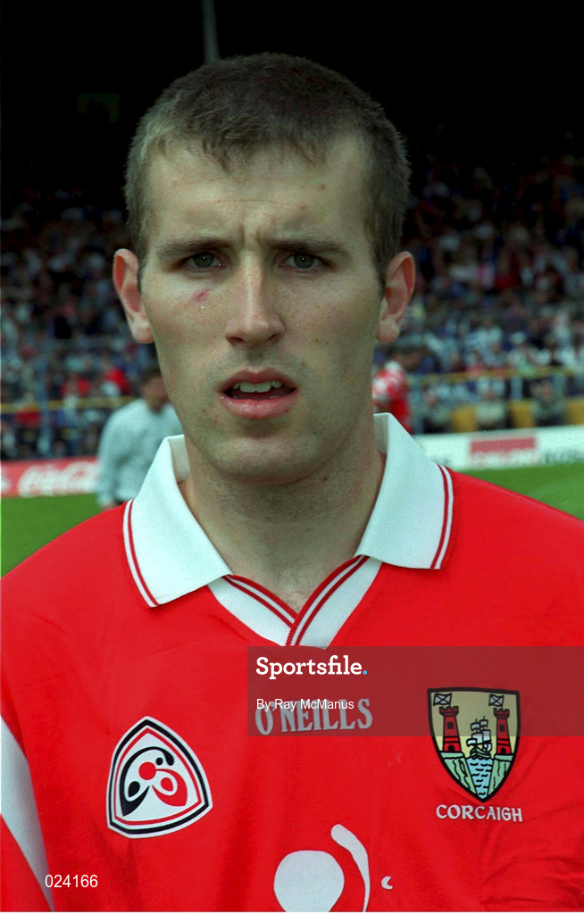 13 June 1999; Ben O'Connor of Cork ahead of the Guinness Munster Senior Hurling Championship semi-final match between Cork and Waterford at Semple Stadium in Thurles, Tipperary. Photo by Ray McManus/Sportsfile