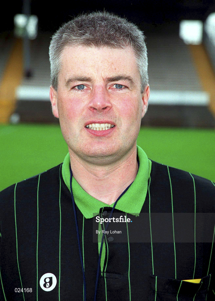 30 May 1999; Referee Bernard Duff ahead of the Guinness Leinster Senior Hurling Championship quarter-final match between Dublin and Wexford at Nowlan Park in Kilkenny. Photo by Ray Lohan/Sportsfile