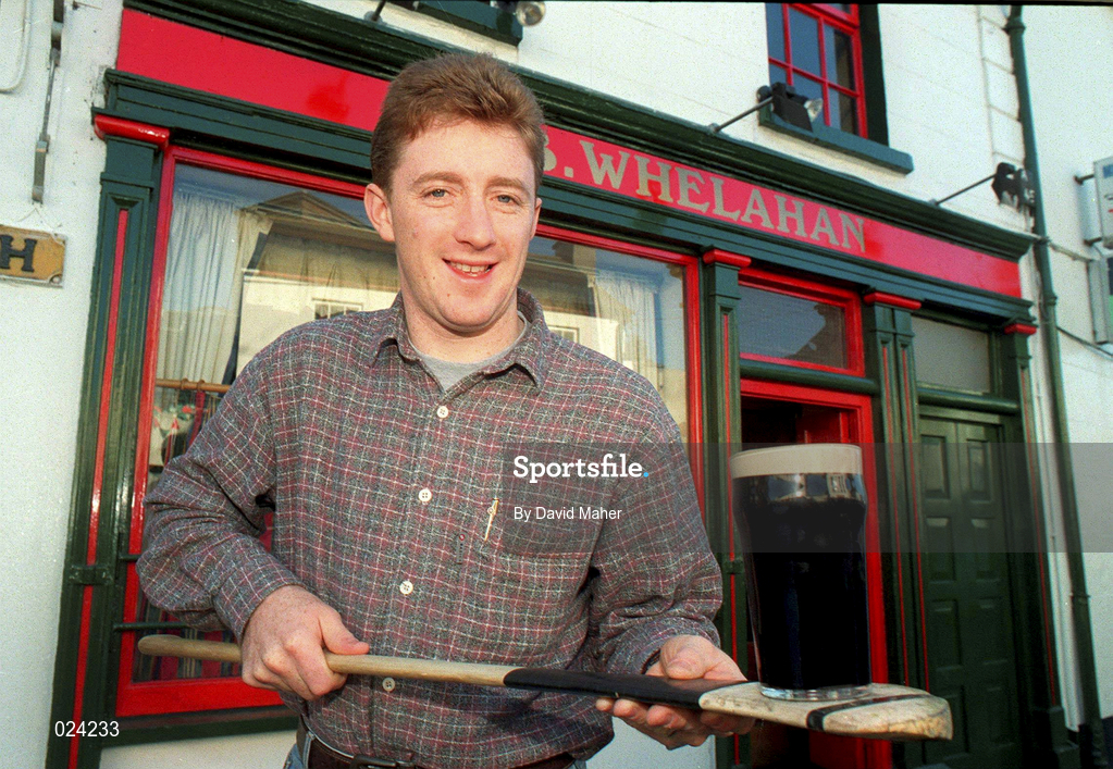 2 November 1995; Offaly hurler Brian Whelahan at his pub in Birr, Offaly. Photo by David Maher/Sportsfile