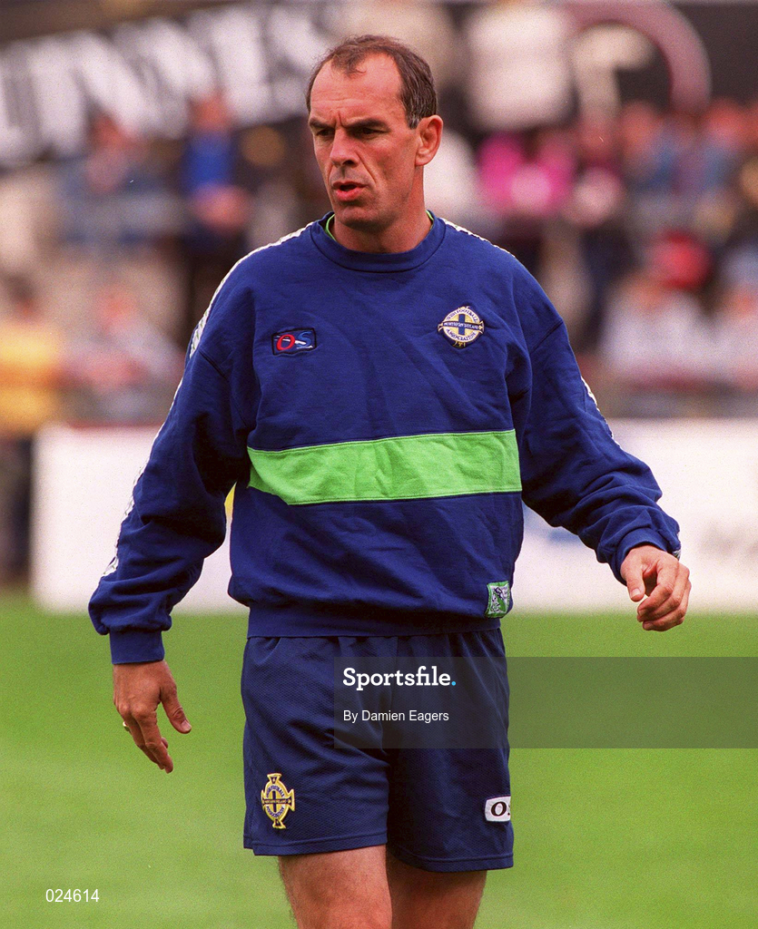 29 May 1999; Northern Ireland assistant manager Joe Jordan ahead of the international friendly match between Republic of Ireland and Northern Ireland at Lansdowne Road in Dublin. Photo by Damien Eagers/Sportsfile