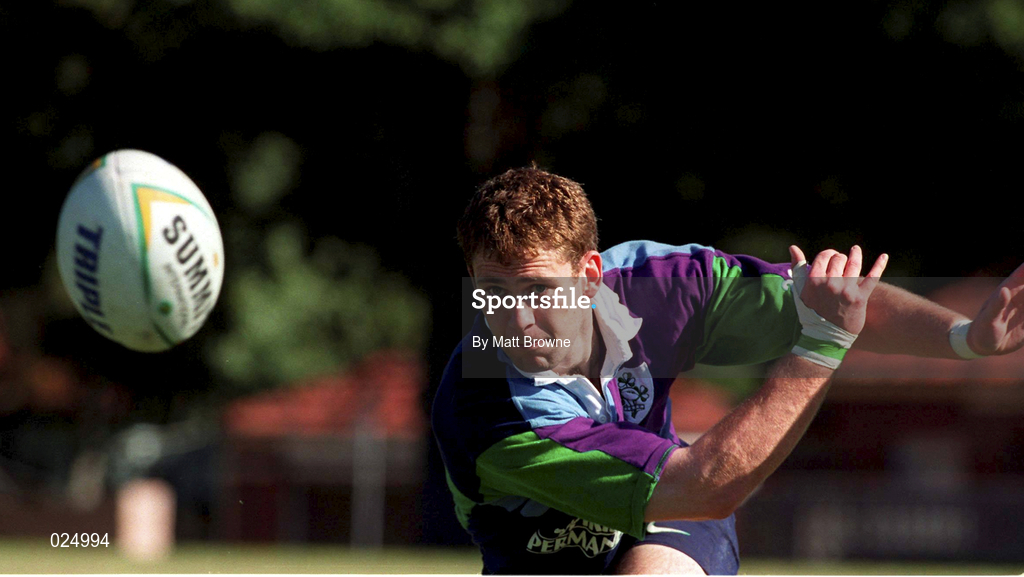 8 June 1999; Tom Tierney during an Ireland rugby training session at Brisbane Grammar School in Brisbane, Queensland, Australia. Photo by Matt Browne/Sportsfile