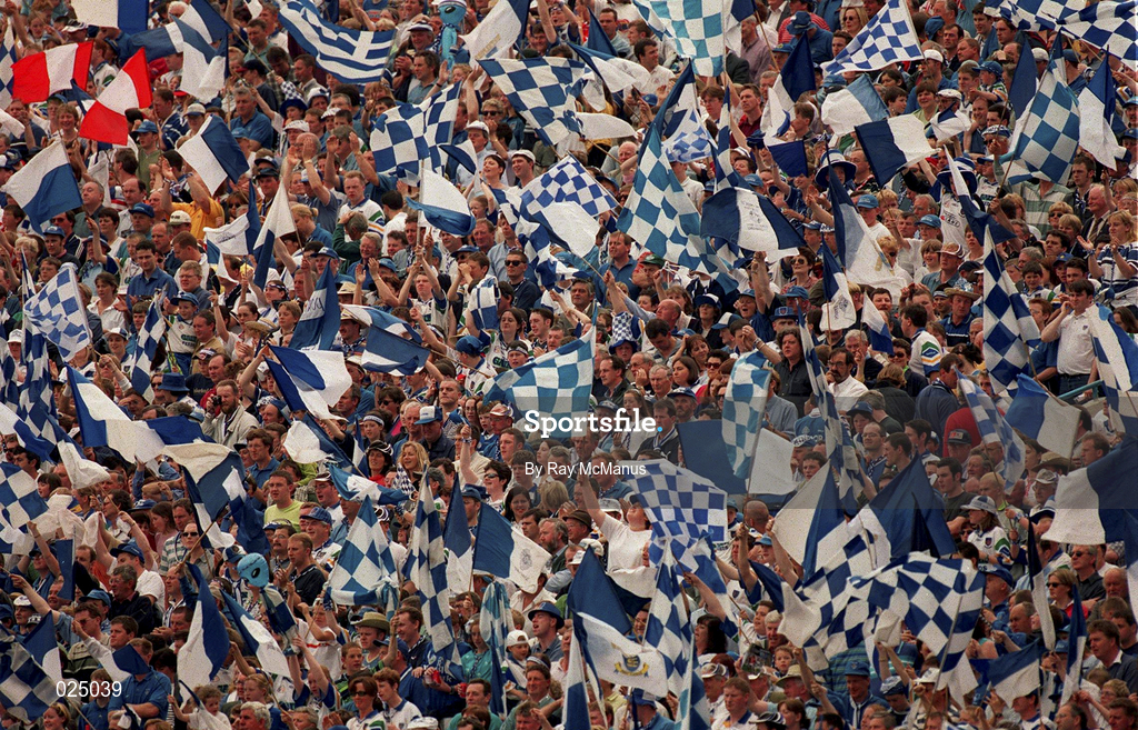 13 June 1999; Waterford supporters during the Guinness Munster Senior Hurling Championship semi-final match between Cork and Waterford at Semple Stadium in Thurles, Tipperary. Photo by Ray McManus/Sportsfile