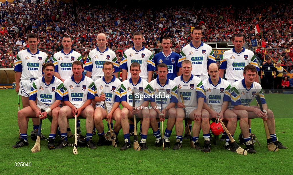 13 June 1999; The Waterford team ahead of the Guinness Munster Senior Hurling Championship semi-final match between Cork and Waterford at Semple Stadium in Thurles, Tipperary. Photo by Ray McManus/Sportsfile