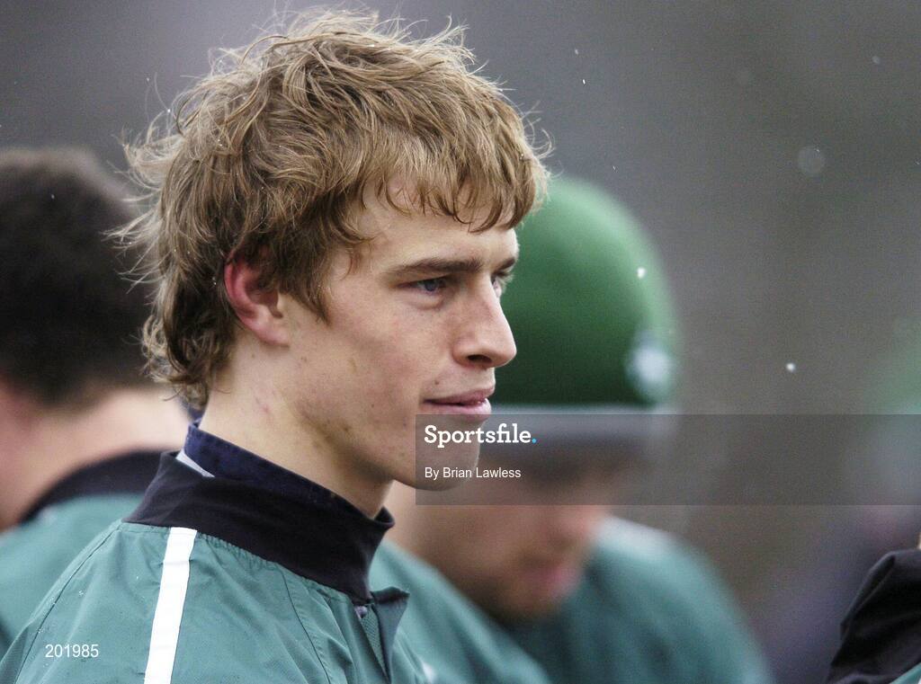 28 February 2006; Andrew Trimble during Ireland rugby squad training. St. Gerard's School, Bray, Co. Wicklow. Picture credit: Brian Lawless / SPORTSFILE