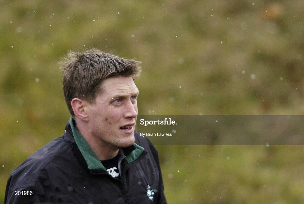 28 February 2006; Ronan O'Gara after Ireland rugby squad training. St. Gerard's School, Bray, Co. Wicklow. Picture credit: Brian Lawless / SPORTSFILE