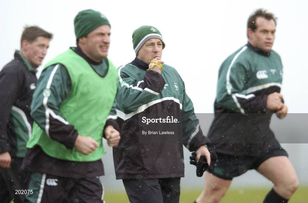 28 February 2006; Eddie O'Sullivan during Ireland rugby squad training. St. Gerard's School, Bray, Co. Wicklow. Picture credit: Brian Lawless / SPORTSFILE