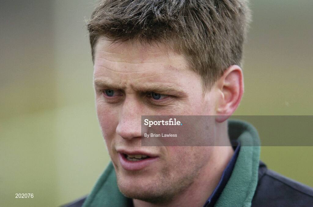 28 February 2006; Ronan O'Gara after Ireland rugby squad training. St. Gerard's School, Bray, Co. Wicklow. Picture credit: Brian Lawless / SPORTSFILE