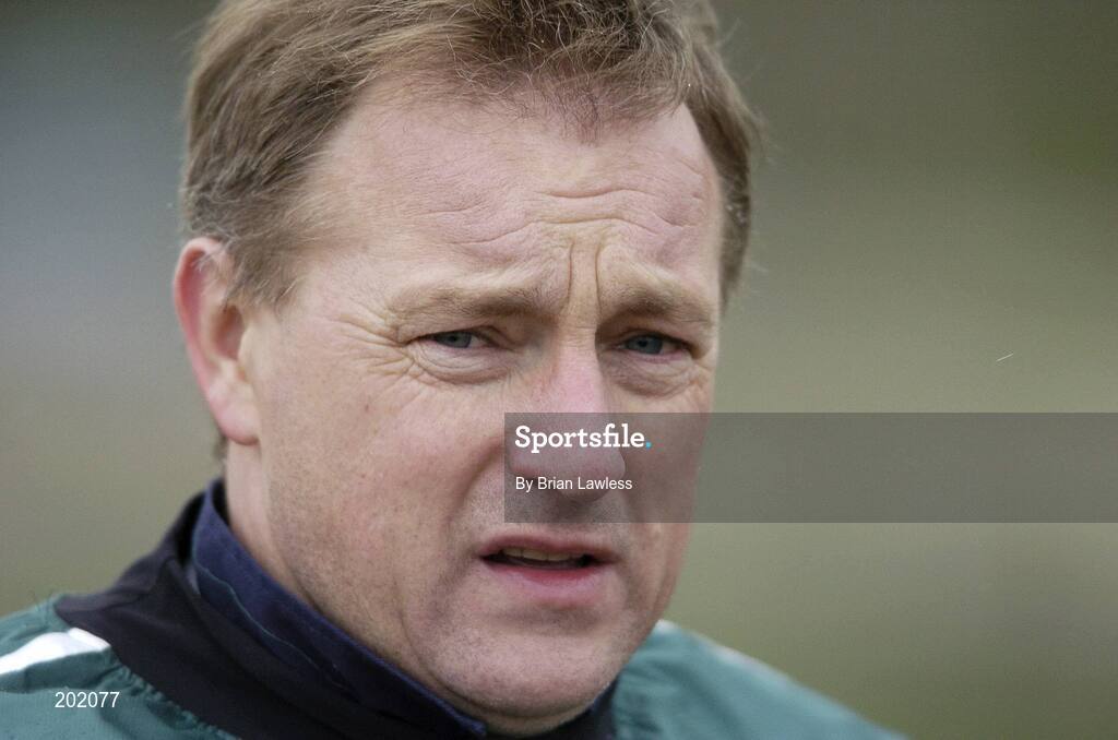 28 February 2006; Ireland head coach Eddie O'Sullivan during Ireland rugby squad training. St. Gerard's School, Bray, Co. Wicklow. Picture credit: Brian Lawless / SPORTSFILE