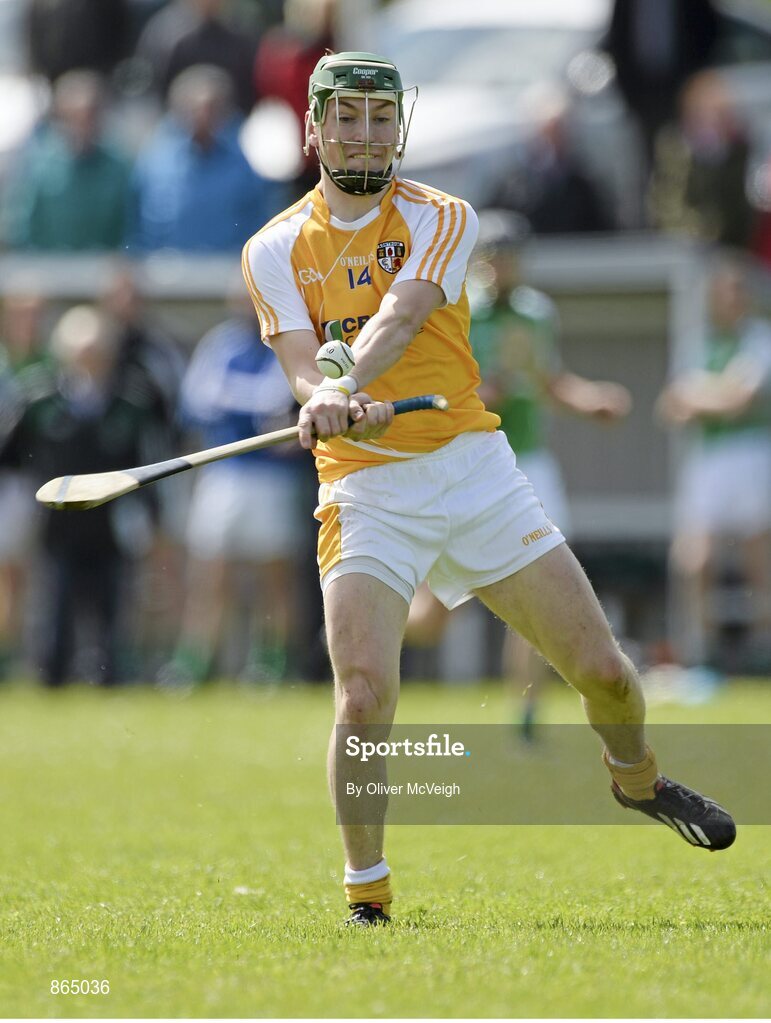 11 May 2014; Paul Shiels, Antrim, scorer of 1-10 in the game. GAA All-Ireland Senior Hurling Championship Qualifier Group, Round 3, Antrim v London, Ballycastle, Co. Antrim. Picture credit: Oliver McVeigh / SPORTSFILE