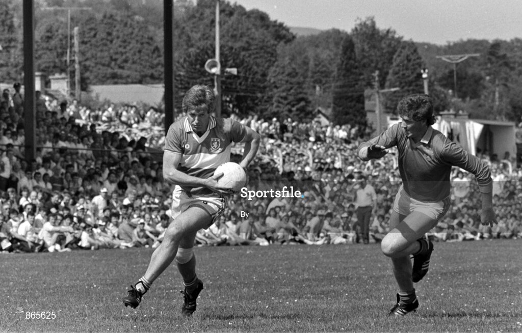 15 June 1986; A general view during the game. Leinster Football Championship, Wicklow v Laois, County Park, Aughrim, Co. Wicklow. Picture credit; Ray McManus / SPORTSFILE