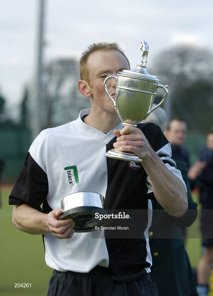 19 March 2006; Cork Harlequins captain Jason Black kisses the cup after the game. Irish Men's Senior Cup Final, Cork Harlequins v Lisnagarvey, Belfield, UCD, Dublin. Picture credit: Brendan Moran / SPORTSFILE