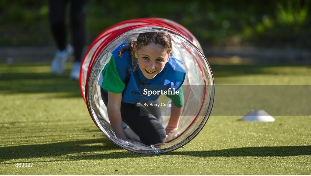21 May 2014; Amy O'Boyle, age 10, from Raheny, Dublin, in attendance at a Forest Feast Little Athletics Jamboree. Manor House School, Raheny, Dublin. Picture credit: Barry Cregg / SPORTSFILE