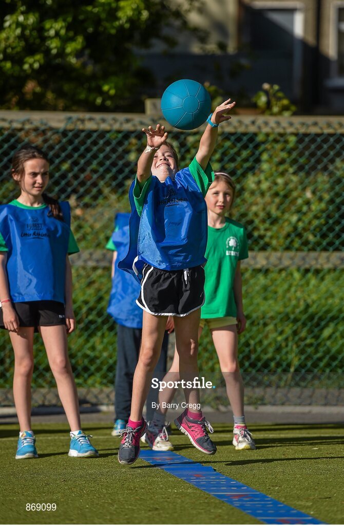 21 May 2014; Eimear Gibson, age 10, from Raheny, Dublin, in attendance at a Forest Feast Little Athletics Jamboree. Manor House School, Raheny, Dublin. Picture credit: Barry Cregg / SPORTSFILE