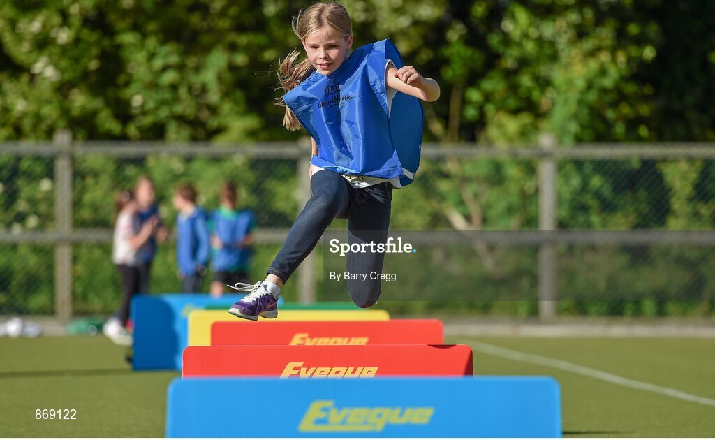 21 May 2014; Zoe Drummond, age 10, from Raheny, Dublin, in attendance at a Forest Feast Little Athletics Jamboree. Manor House School, Raheny, Dublin. Picture credit: Barry Cregg / SPORTSFILE