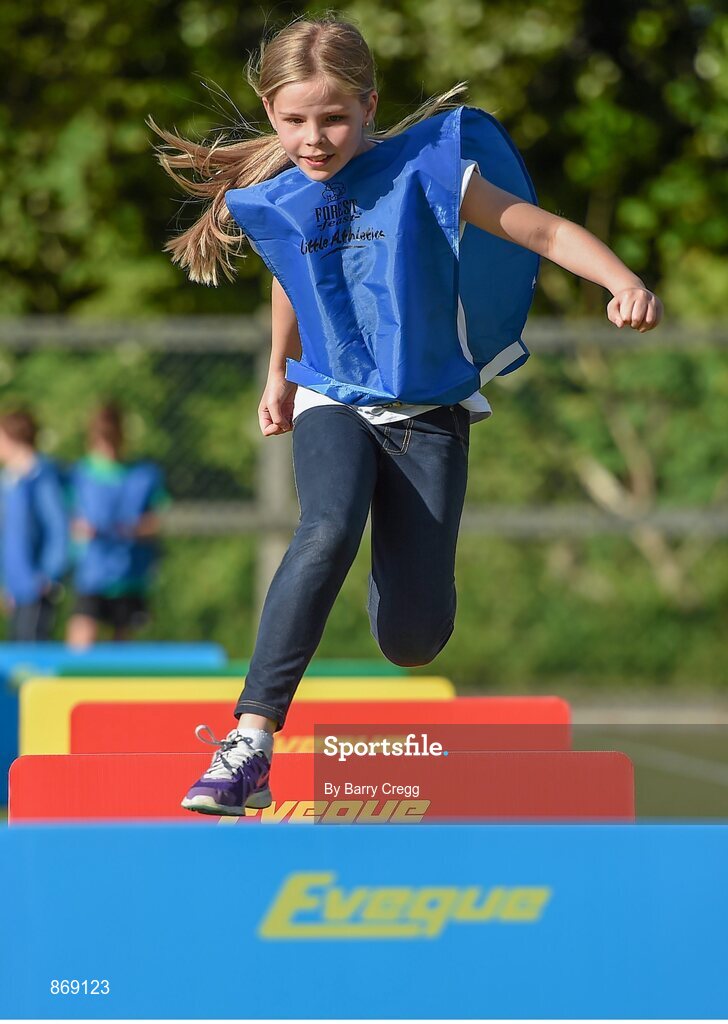 21 May 2014; Zoe Drummond, age 10, from Raheny, Dublin, in attendance at a Forest Feast Little Athletics Jamboree. Manor House School, Raheny, Dublin. Picture credit: Barry Cregg / SPORTSFILE