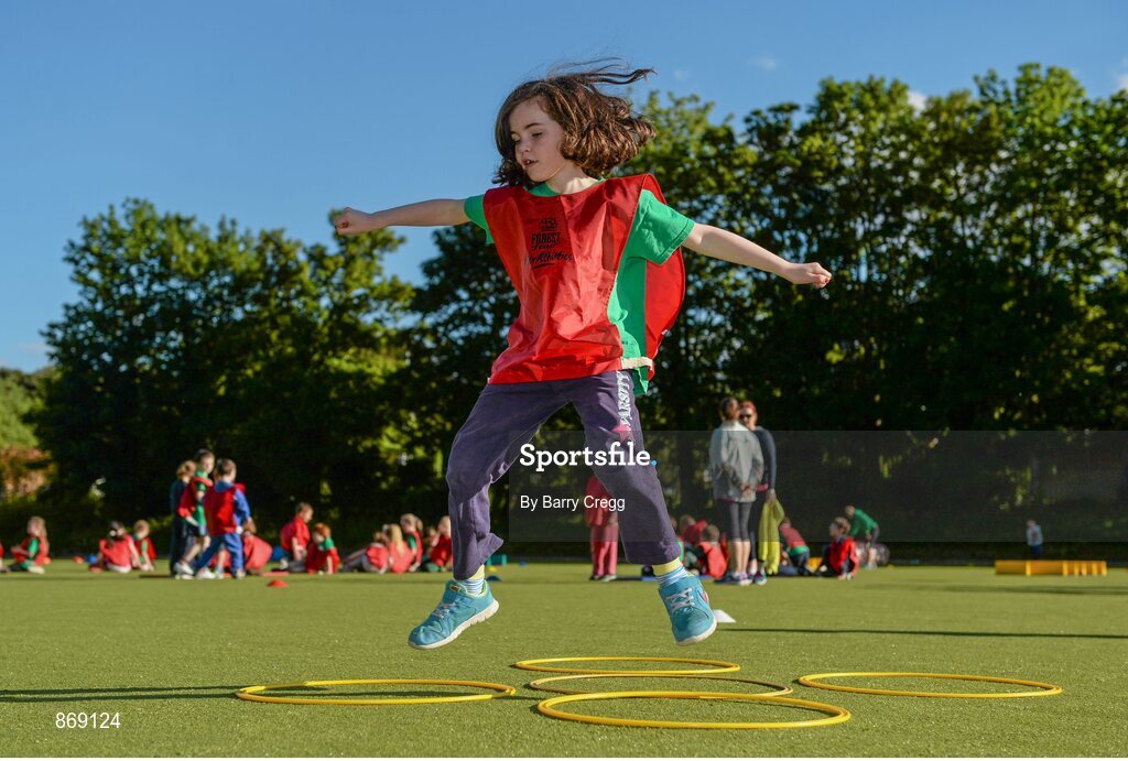 21 May 2014; Bronagh Conlon, age 7, from Raheny, Dublin, in attendance at a Forest Feast Little Athletics Jamboree. Manor House School, Raheny, Dublin. Picture credit: Barry Cregg / SPORTSFILE