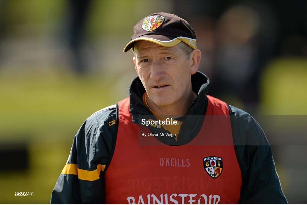 11 May 2014; Kevin Ryan, Antrim manager. GAA All-Ireland Senior Hurling Championship Qualifier Group, Round 3, Antrim v London, Ballycastle, Co. Antrim. Picture credit: Oliver McVeigh / SPORTSFILE