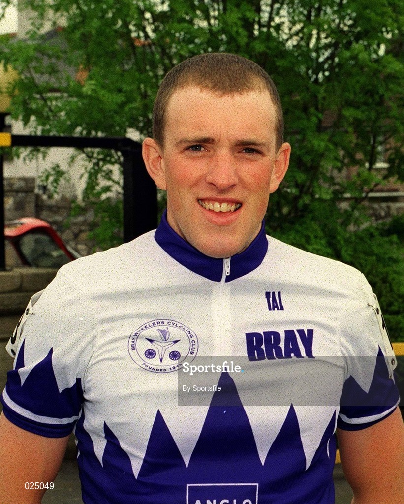 20 May 1999; Aidan Crowley of Bray Wheelers Cycling Club prior to racing on Stage 6 of the FBD Milk Rás in Donegal Town in Donegal. Photo by Sportsfile