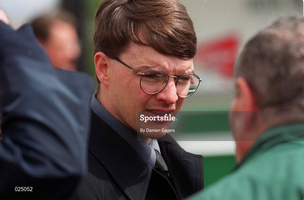 27 July 1999; Trainer Aidan O'Brien at The Curragh Racecourse in Newbridge, Kildare. Photo by Damien Eagers/Sportsfile