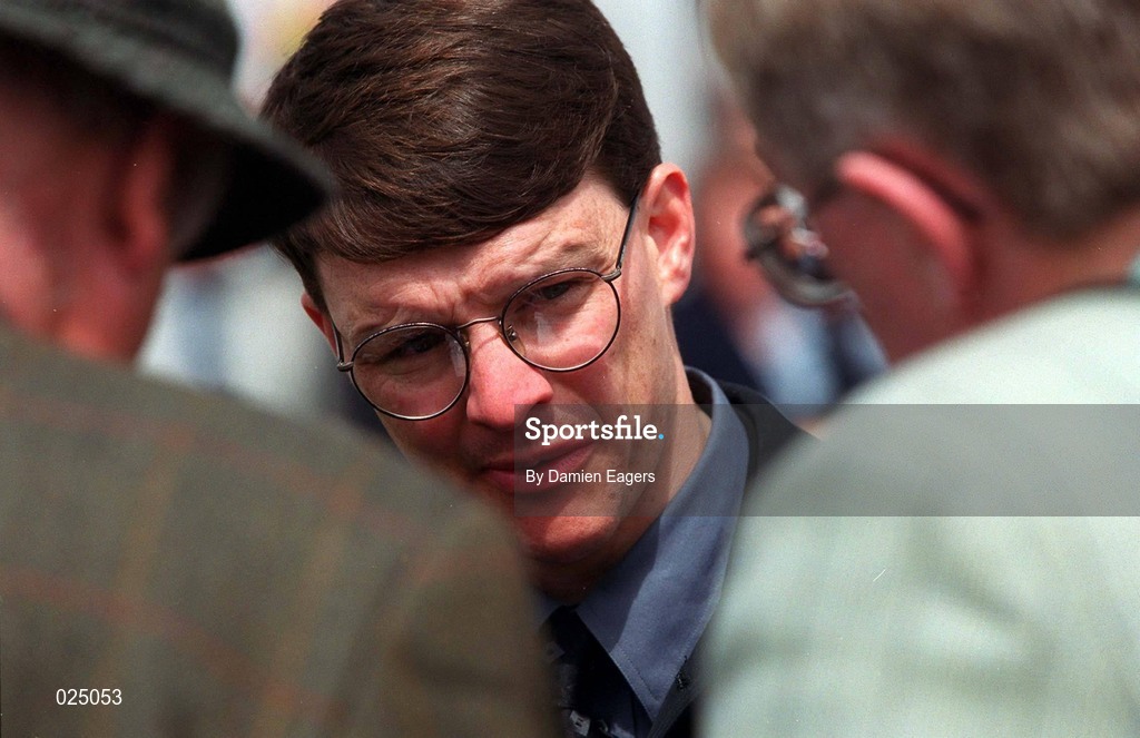 27 July 1999; Trainer Aidan O'Brien at The Curragh Racecourse in Newbridge, Kildare. Photo by Damien Eagers/Sportsfile