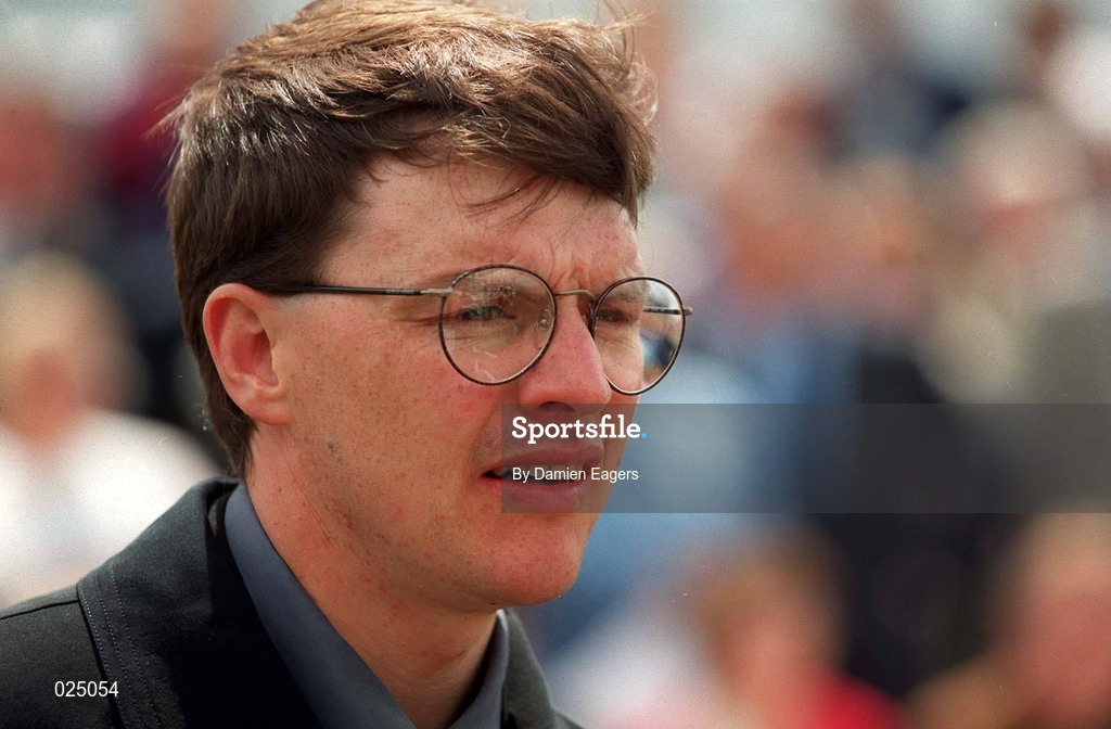 27 July 1999; Trainer Aidan O'Brien at The Curragh Racecourse in Newbridge, Kildare. Photo by Damien Eagers/Sportsfile