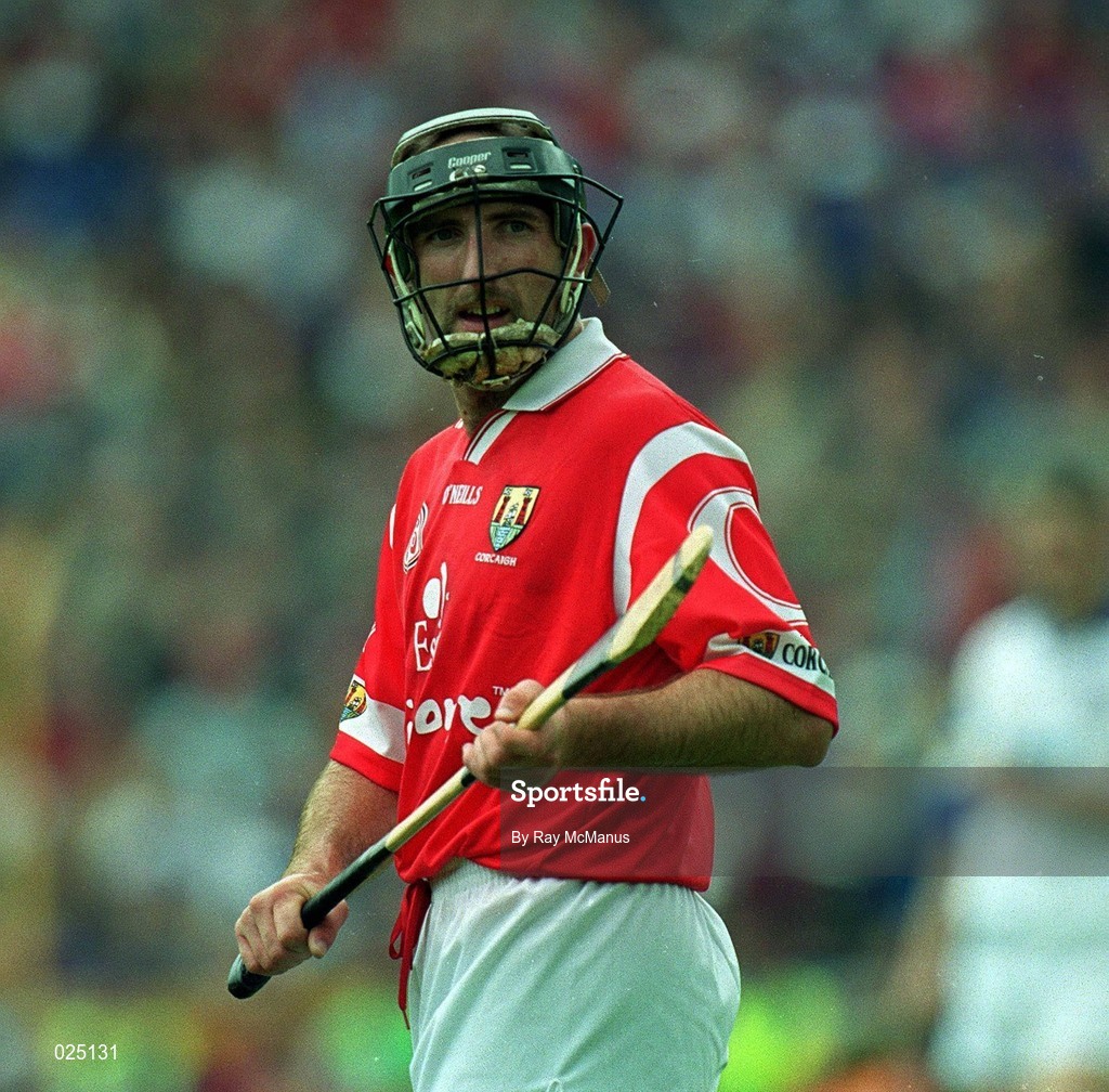 13 June 1999; Brian Corcoran of Cork during the Munster Senior Hurling Championship Semi-Final match between Cork and Waterford at Semple Stadium in Thurles, Tipperary. Photo by Ray McManus/Sportsfile